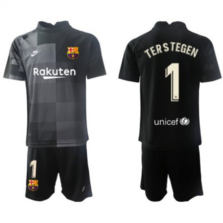 Fußballtrikots FC Barcelona Torwart Ter Stegen 1 Kinder 2021-2022 Kurzarm Auswärts-trikot kaufen